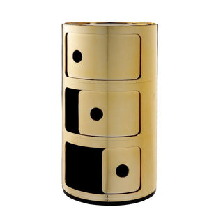 Componibili Metal-Opbergkasten-KARTELL S.P.A.-Gold-3 laden-Buro International