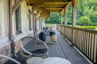 Tika lantern teak base