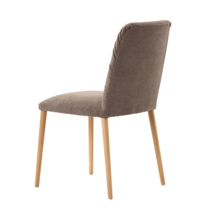 Chaise Mobitec Aura C0110 en tissu taupe, vue de trois quarts arrière