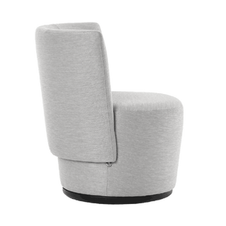 Mobitec Bolero R1418 armchair in light grey fabric, side view