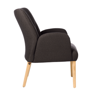 Mobitec Enora C0112 armchair in anthracite fabric, side view