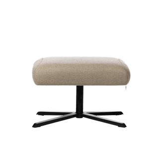 Mobitec Enora C0810 footstool in taupe fabric, front view