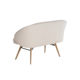 Banquette Mobitec Neo B0752 en bouclette écrue, vue de trois quarts arrière