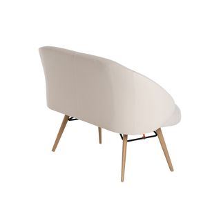Banquette Mobitec Neo B0752 en bouclette écrue, vue de trois quarts arrière gauche