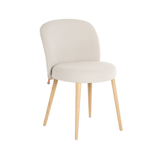 Chaise Mobitec Neo C0150 en bouclette écrue, vue de trois quarts