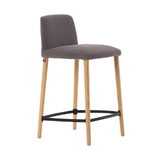 Tabouret de bar Mobitec Rob C0510 en tissu anthracite, vue de trois quarts