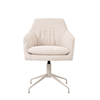 Chaise pivotante Mobitec Saga C0812 en tissu écru, vue de face