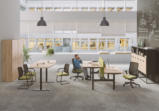 Envol Evo barrel meeting table 200x100 sit-stand