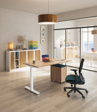 Envol Classic zit-sta bureau met zwengel