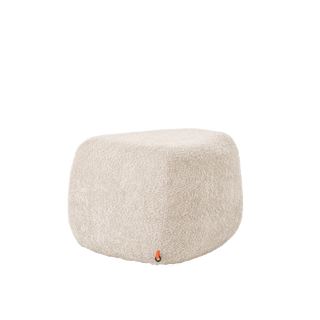Pouf Mobitec Thalia R0710 en bouclette écrue, vue de face