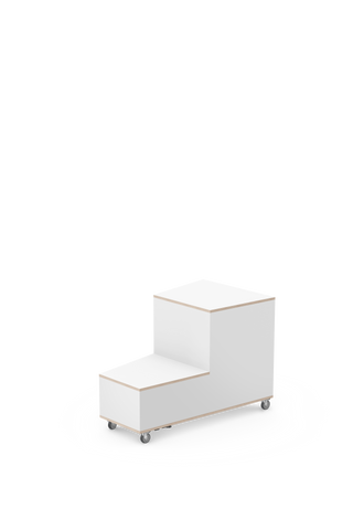 Interstuhl What If We Fly Grandstand 2 mobiel zitelement met twee niveaus op wieltjes