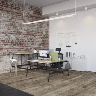 Buronomic Alto vergadertafel en multi-werkplek in zwart en Timber