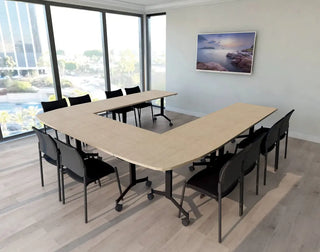 Eureka rounded conference table 150x70