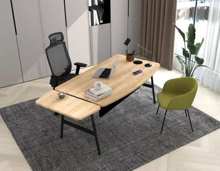 Buronomic Alto manager bureau met aanbouw in zwart en Nebraska