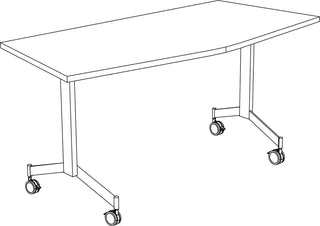 Eureka table de réunion trapèze