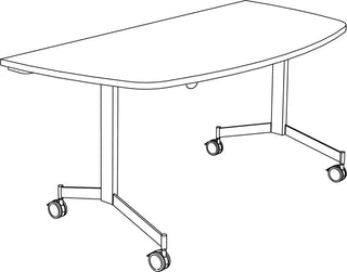 Eureka table de réunion demi-lune