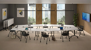 Eureka table de réunion trapèze