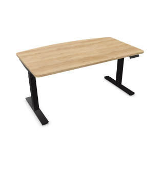 Buronomic Alto manager sit-stand desk in Nebraska with black base