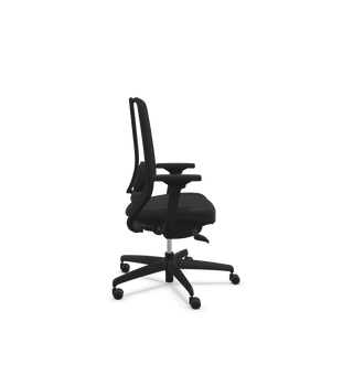 Rovo R22 6040 S4 office chair in black, side view